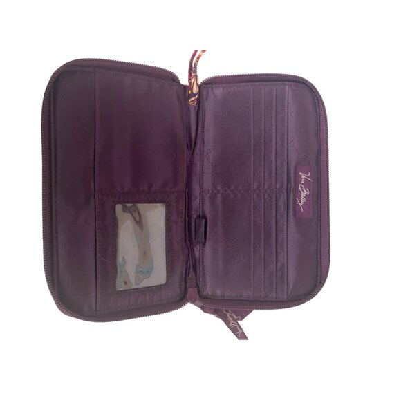 Vera Bradley Sarari Sunset Floral Zip Around Wristlet Wallet Boho Whimsical - Picture 4 of 7